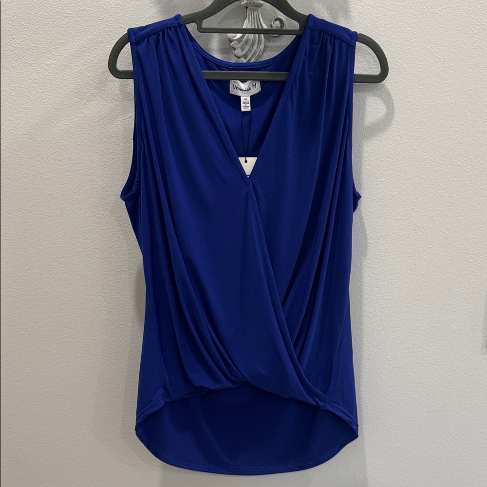 Veronica M Royal Blue Sleeveless Blouse